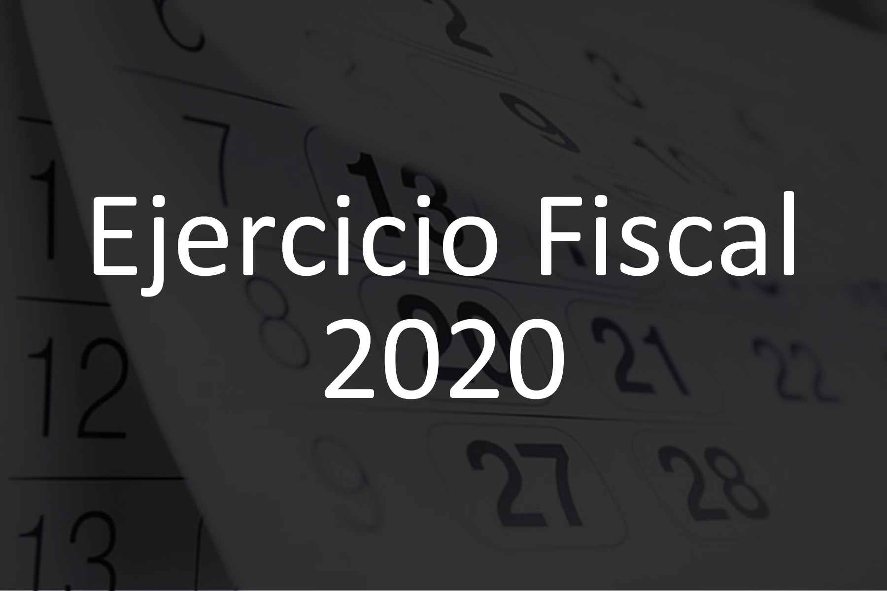 Ejercicio Fiscal 2020