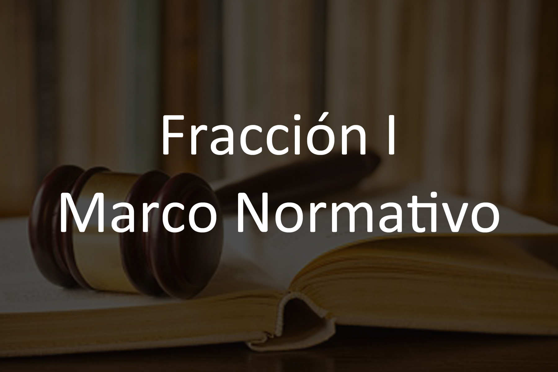 Fracción I Marco Normativo