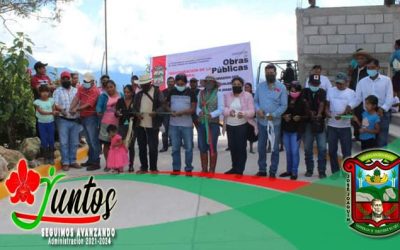 La Presidenta Municipal inaugura pavimentación en el barrio de la Purísima, localidad de Tlachimaltepec