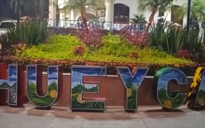 Se ilumina la Plaza Central por las Fiestas Decembrinas