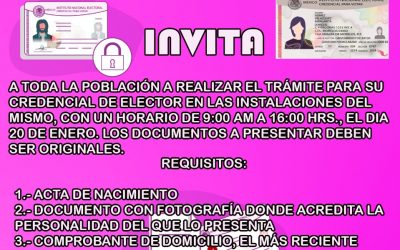 El H. Ayuntamiento y el INE invitan