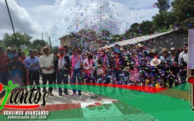 Inauguran pavimentación en Tlachimaltepec