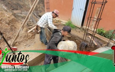 Continua la construcción de aula de Escuela Primara Cuauhtémoc de Apanguito